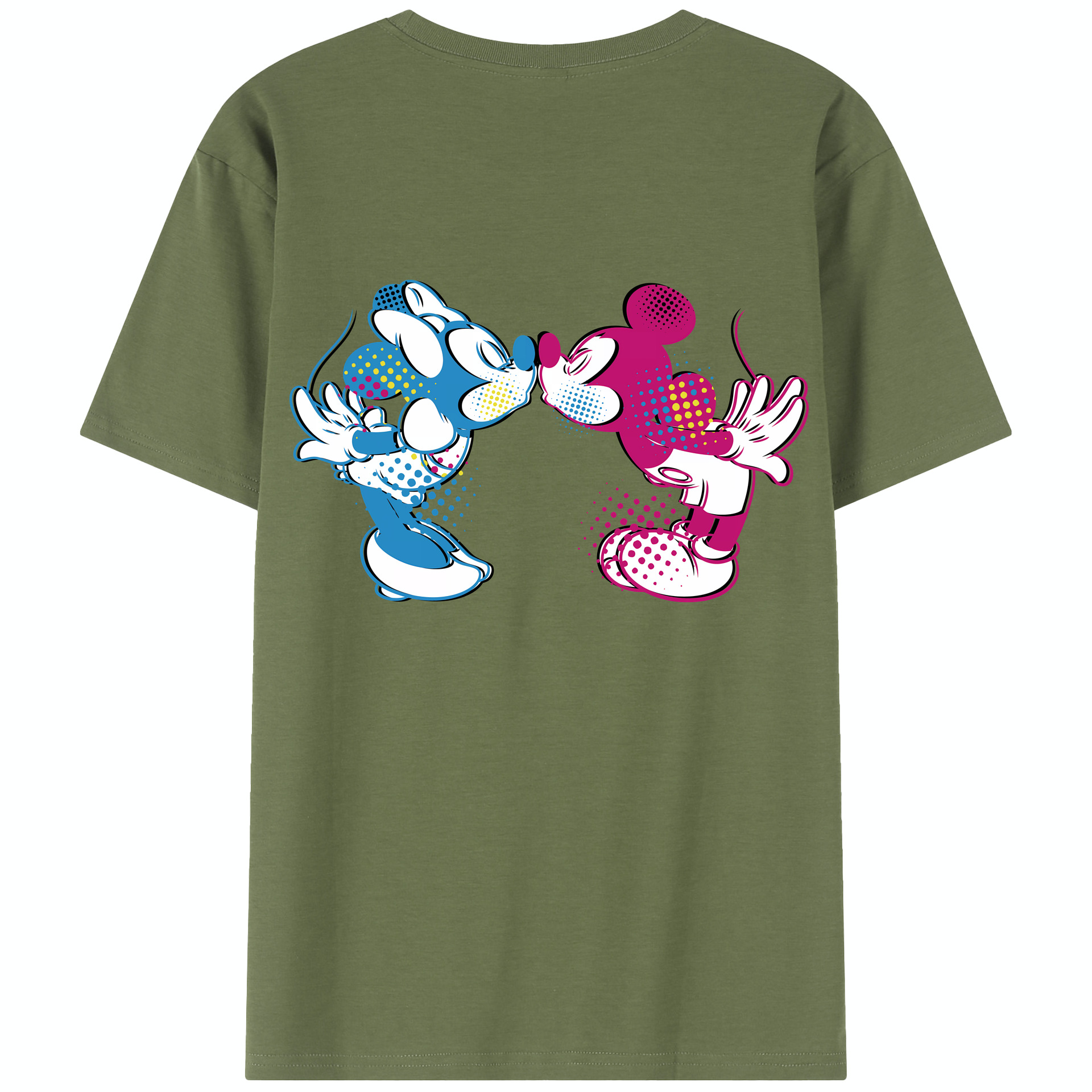 （画像用） ミッキーマウス Mickey Mouse 綿100％半袖Tシャツ（背面プリント）